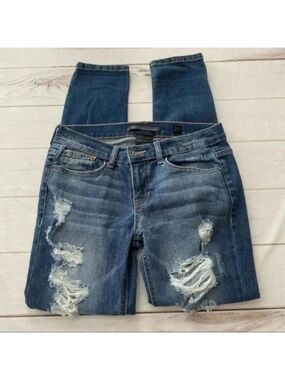 SP Black Label boyfriend frayed denim blue jeans size 27
